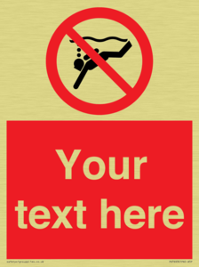 Custom prohibition No sub aqua diving